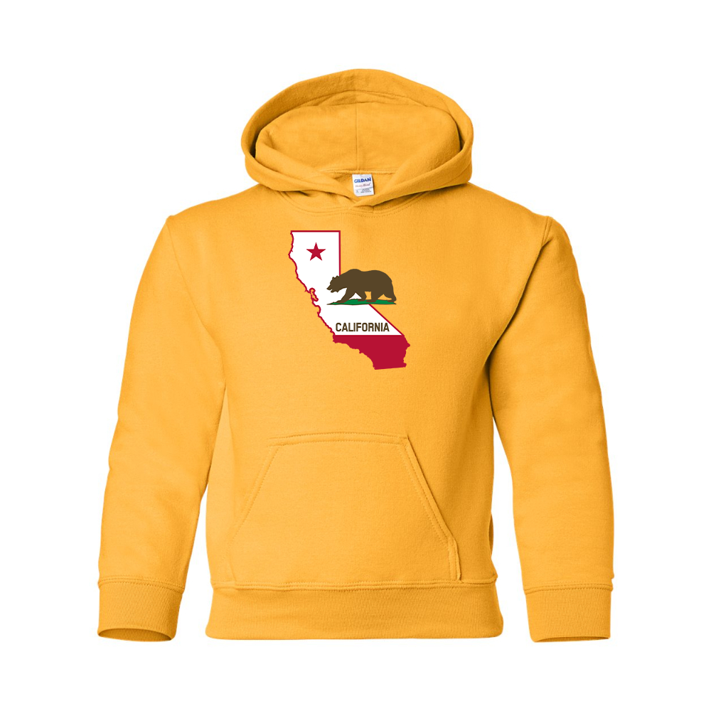 Youth  California Bear Map Gildan Heavy Blend  Hooded Sweatshirt