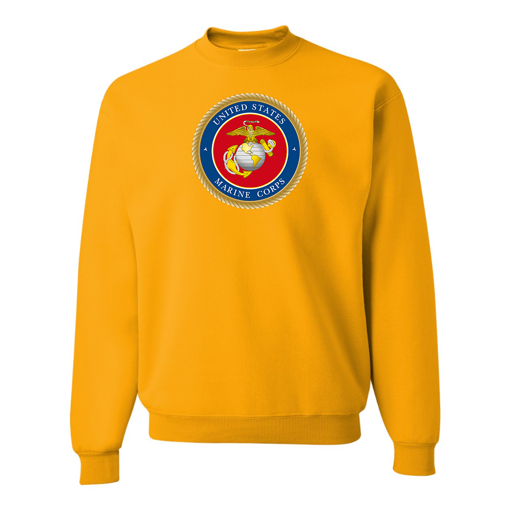 Men's  USMC Emblem JERZEES NuBlend Crewneck Sweatshirt