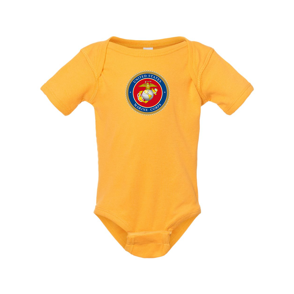 USMC Emblem Rabbit Skins Infant Baby Rib Bodysuit