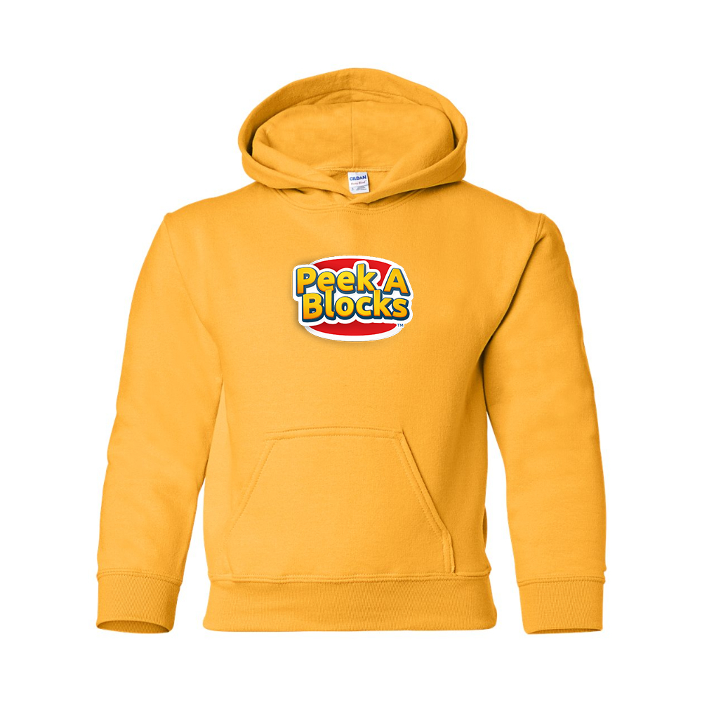 Youth  Peek A Blocks Gildan Heavy Blend  Hooded Sweatshirt