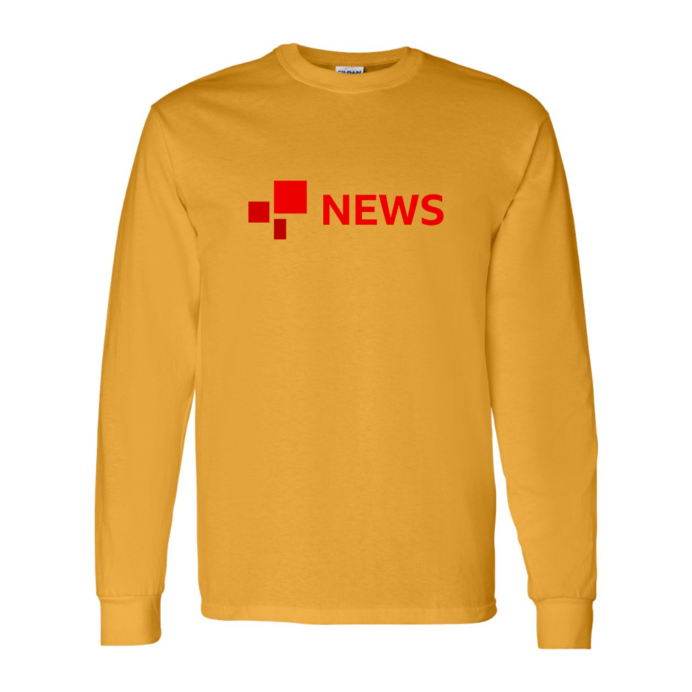 Men's BBC News Gildan Heavy Cotton Long Sleeve T-Shirt