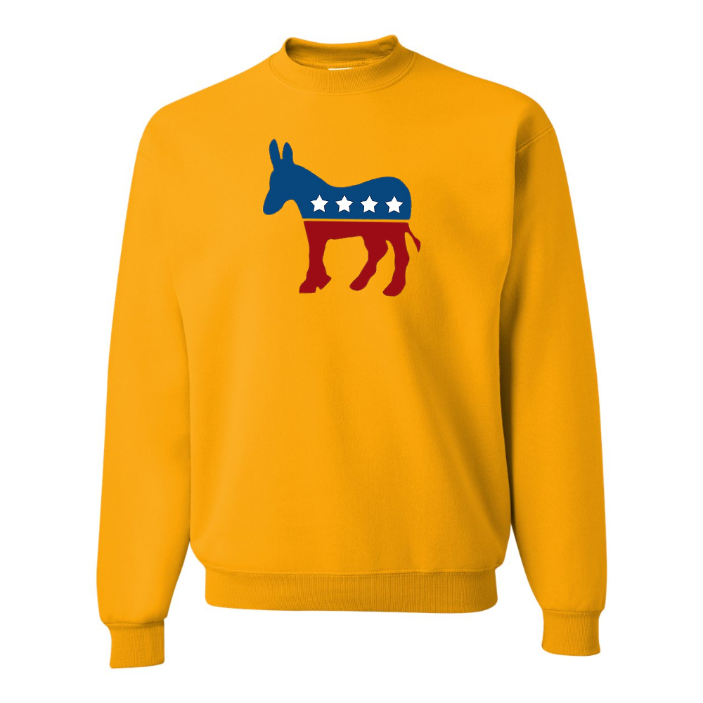 Men's Democrat Election Symbol JERZEES NuBlend Crewneck Sweatshirt
