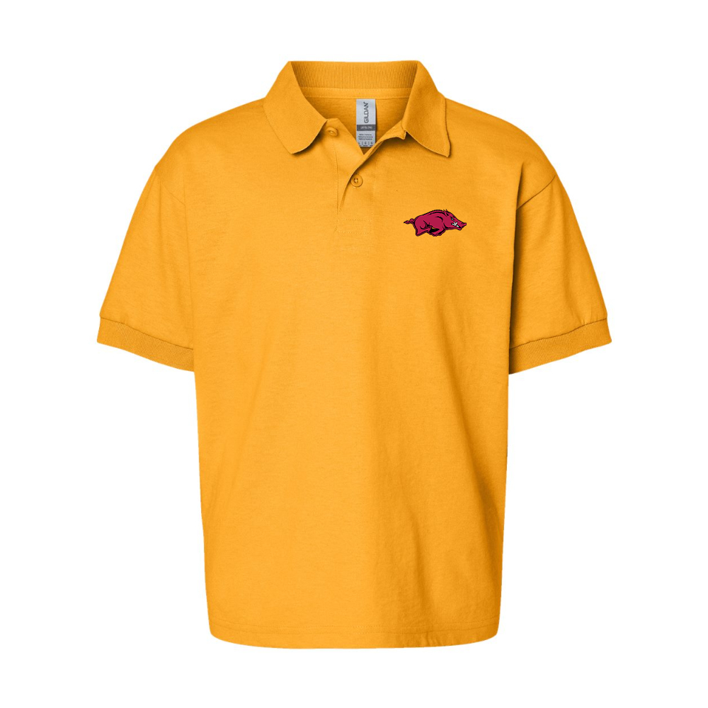Youth  Arkansas Razorbacks Gildan Dry Blend Jersey Polo