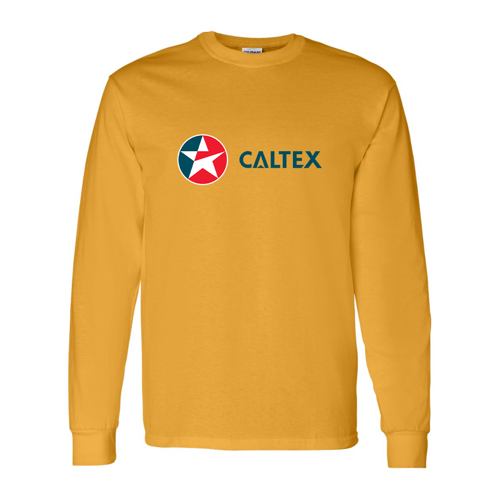 Men's  Caltex Gas Station  Gildan Heavy Cotton Long Sleeve T-Shirt