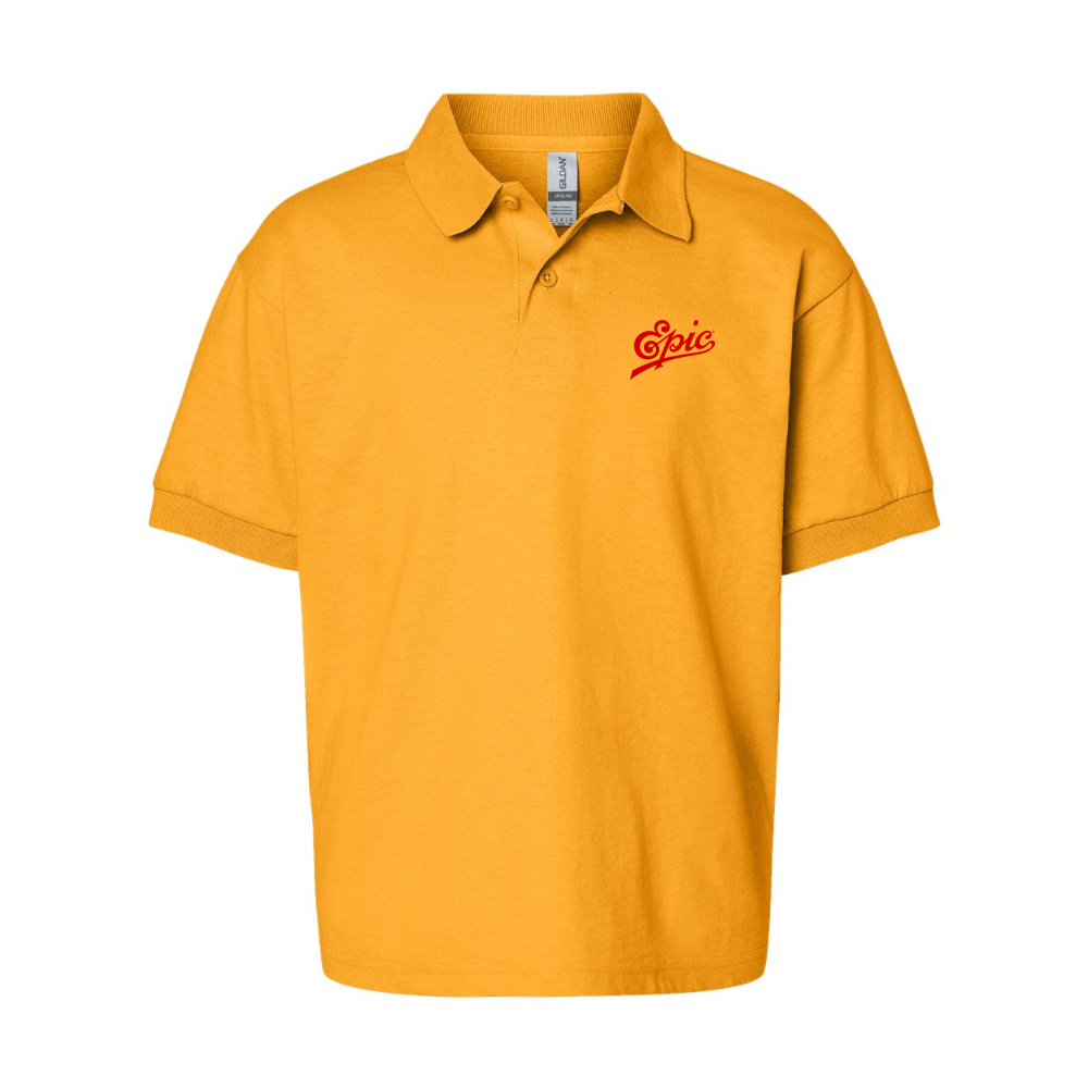 Youth Epic Records Gildan Dry Blend Jersey Polo
