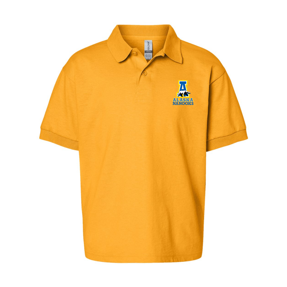 Youth Alaska Nanooks Gildan Dry Blend Jersey Polo