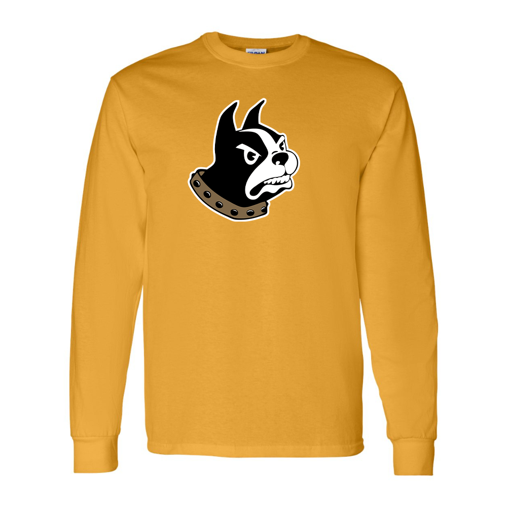 Men's Woffrd Terriers  Gildan Heavy Cotton Long Sleeve T-Shirt