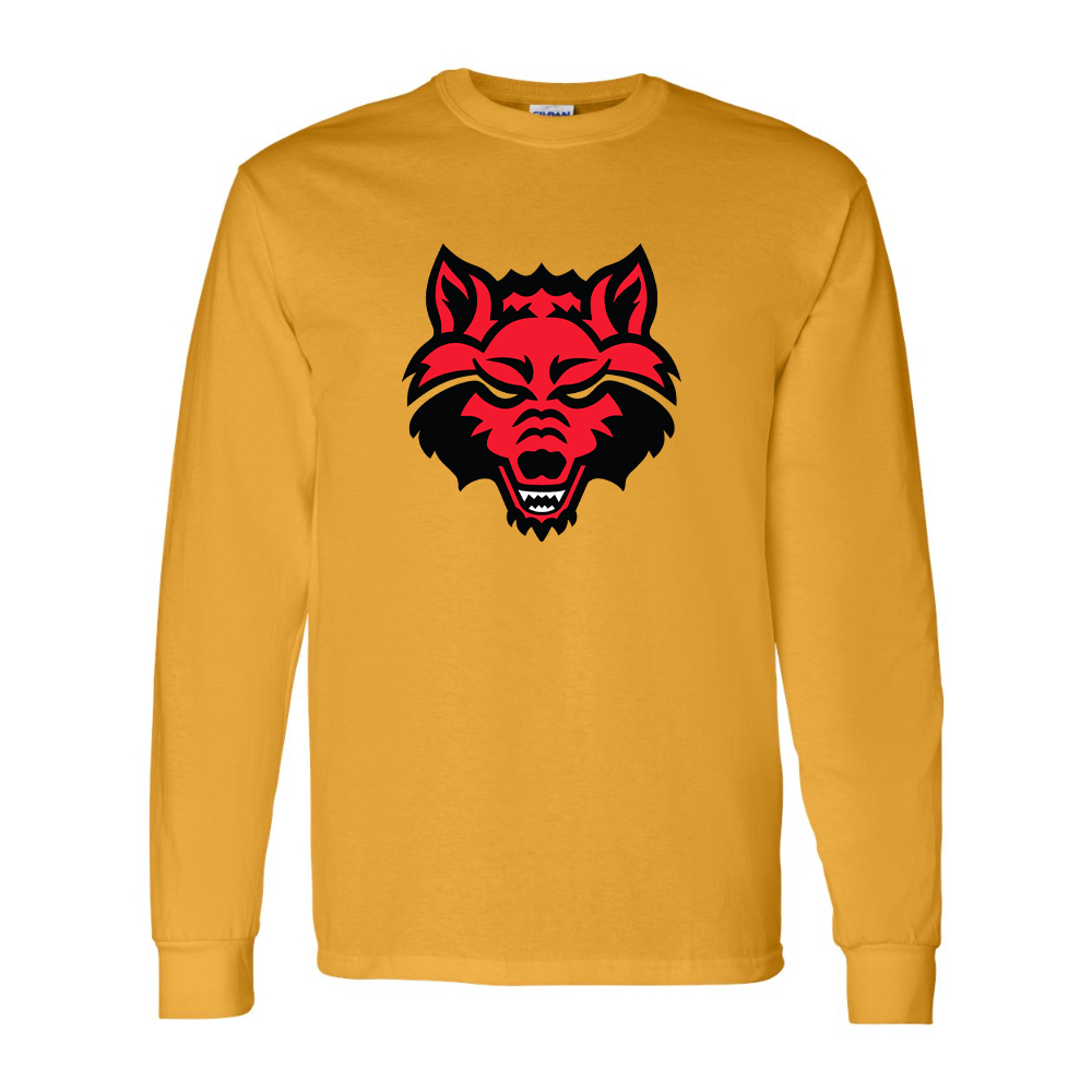 Men's  Arkansas State Red Wolves Gildan Heavy Cotton Long Sleeve T-Shirt