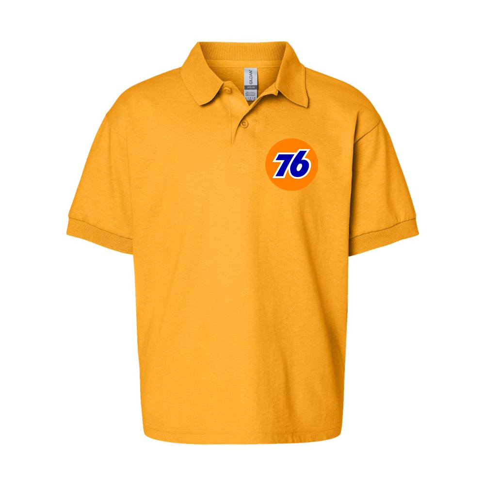 Youth 76 Gas Station Gildan Dry Blend Jersey Polo