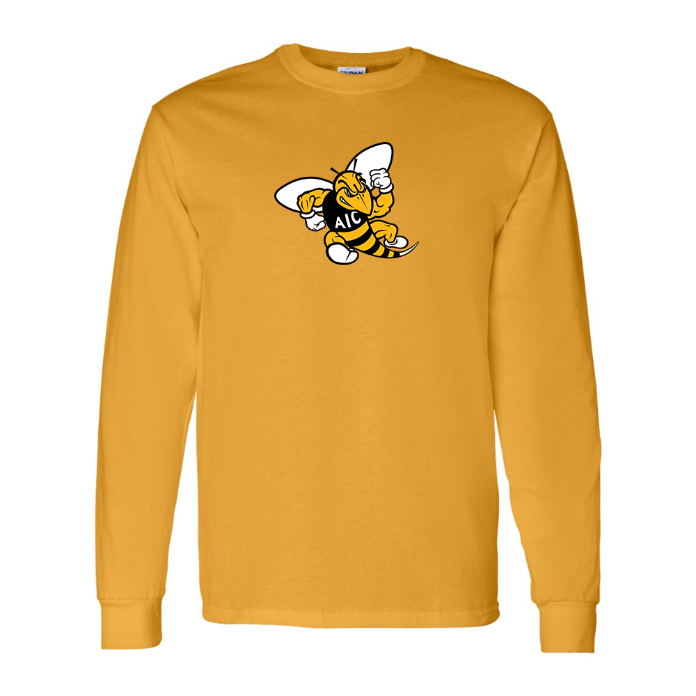 Men's AIC Yellow Jackets  Gildan Heavy Cotton Long Sleeve T-Shirt