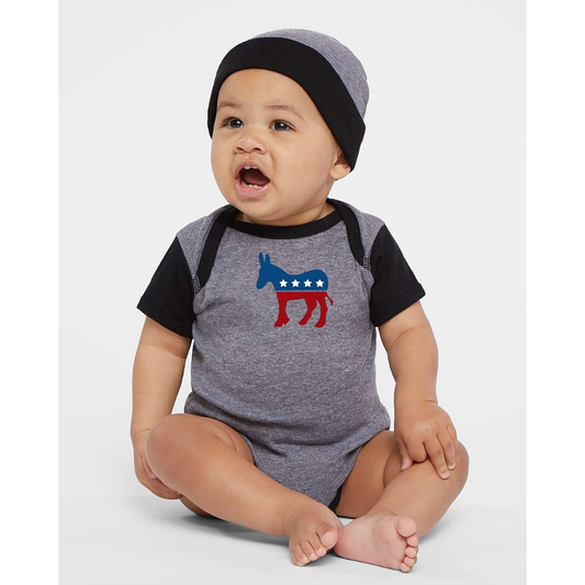Democrat Election Symbol Rabbit Skins Infant Baby Rib Bodysuit