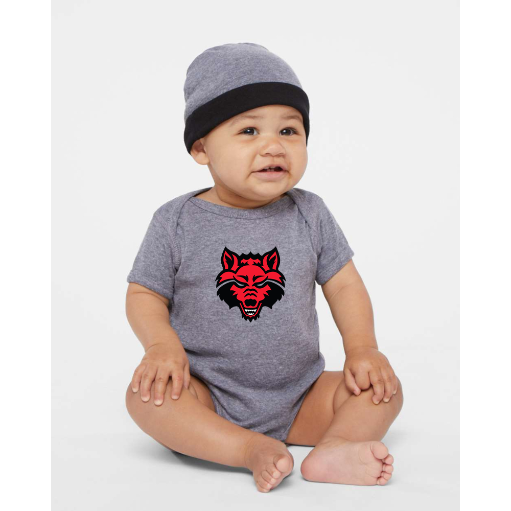 Arkansas State Red Wolves Rabbit Skins Infant Baby Rib Bodysuit