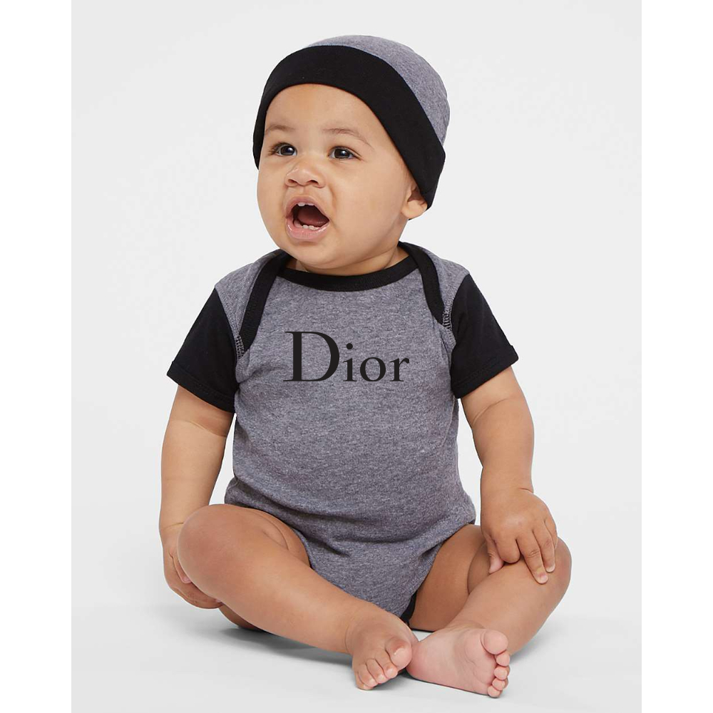 Dior Rabbit Skins Infant Baby Rib Bodysuit