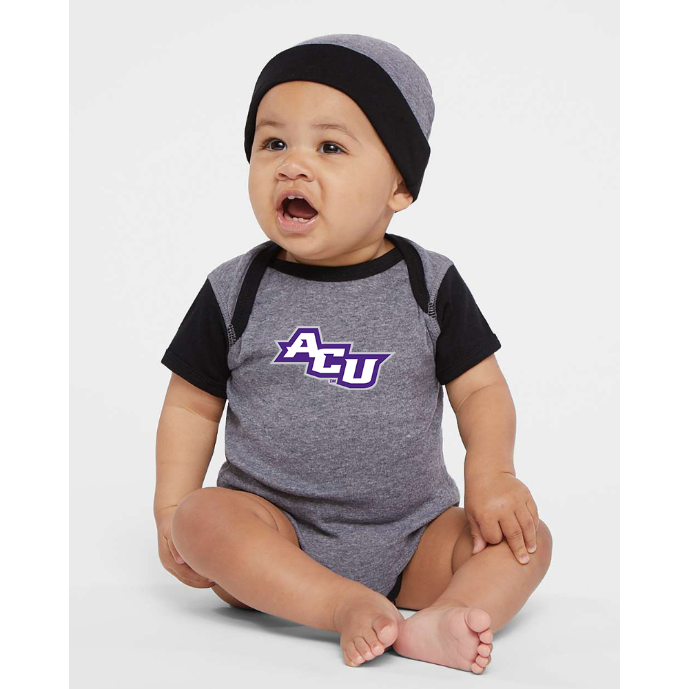 Abilene Christian Wildcats  Rabbit Skins Infant Baby Rib Bodysuit