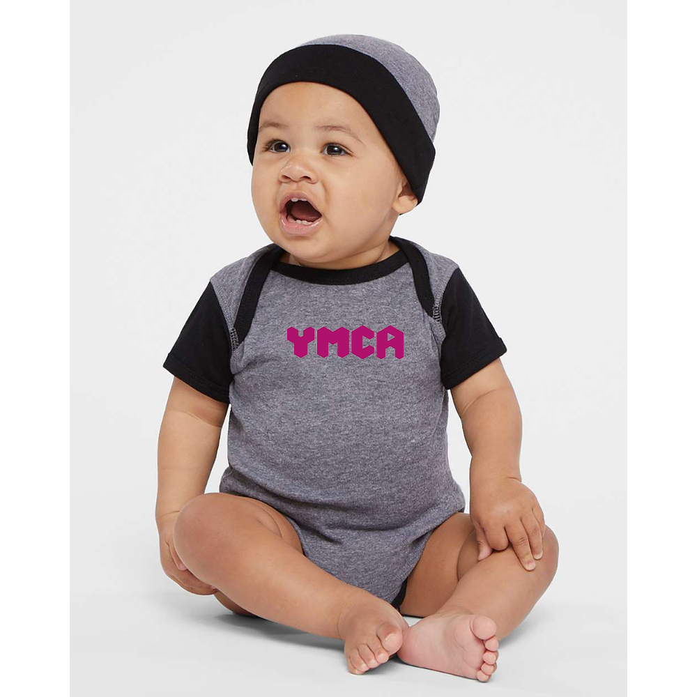 YMCA Mauve Rabbit Skins Infant Baby Rib Bodysuit