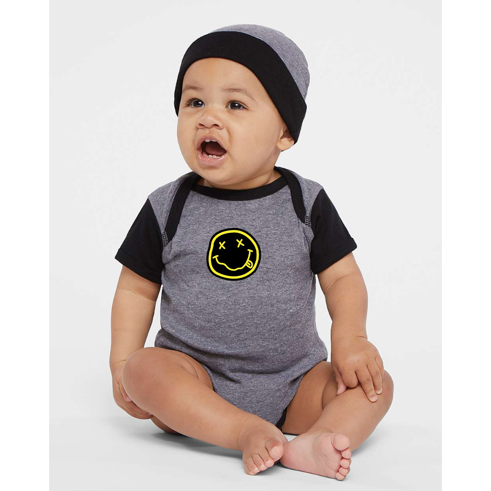 Nirvana Yellow and Black Face Rabbit Skins Infant Baby Rib Bodysuit