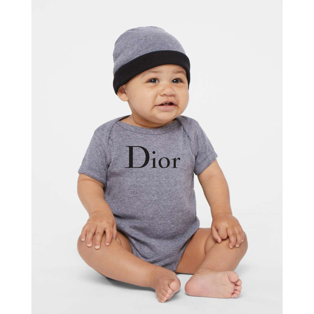 Dior Rabbit Skins Infant Baby Rib Bodysuit