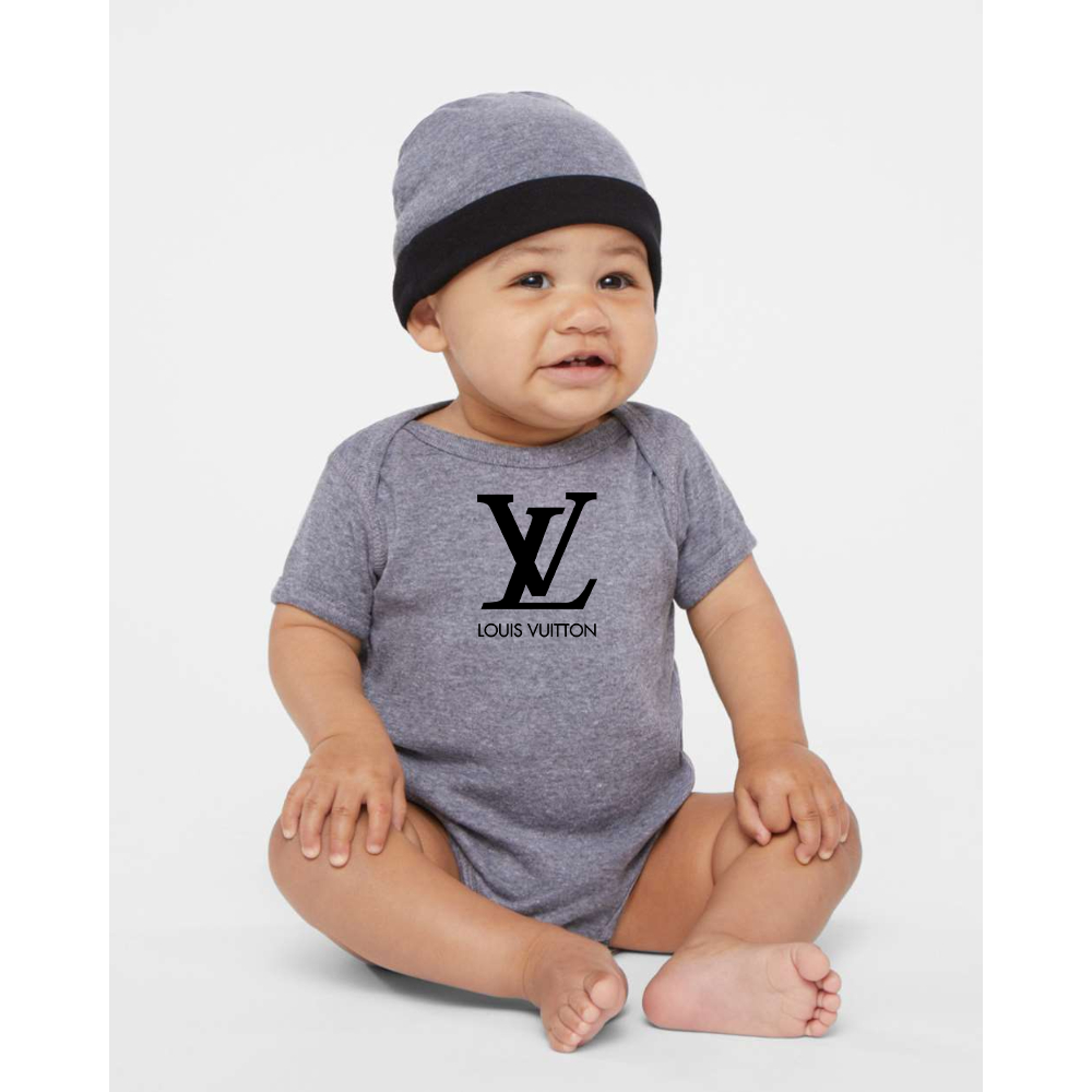 Louis Vuitton Rabbit Skins Infant Baby Rib Bodysuit