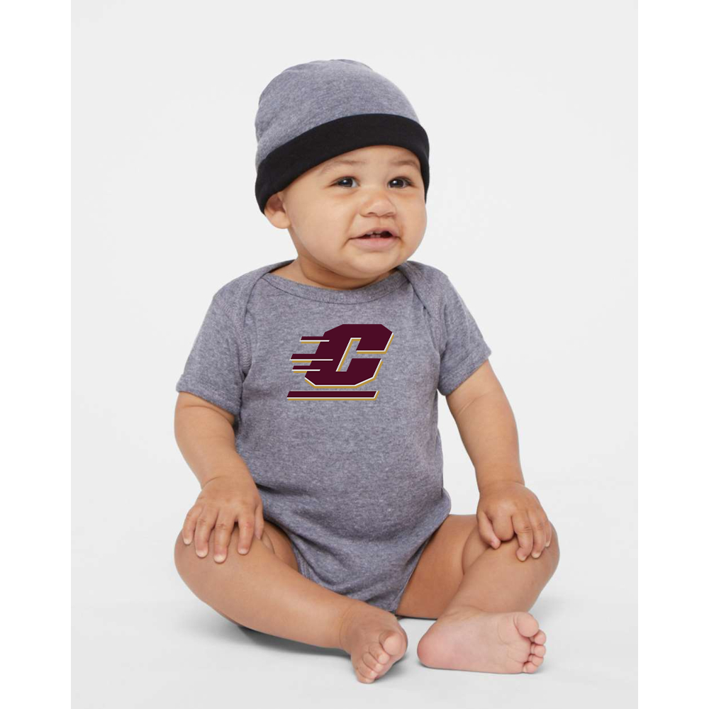 Central Michigan Chippewas  Rabbit Skins Infant Baby Rib Bodysuit