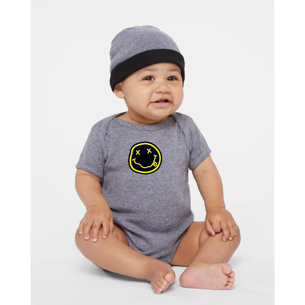 Nirvana Yellow and Black Face Rabbit Skins Infant Baby Rib Bodysuit