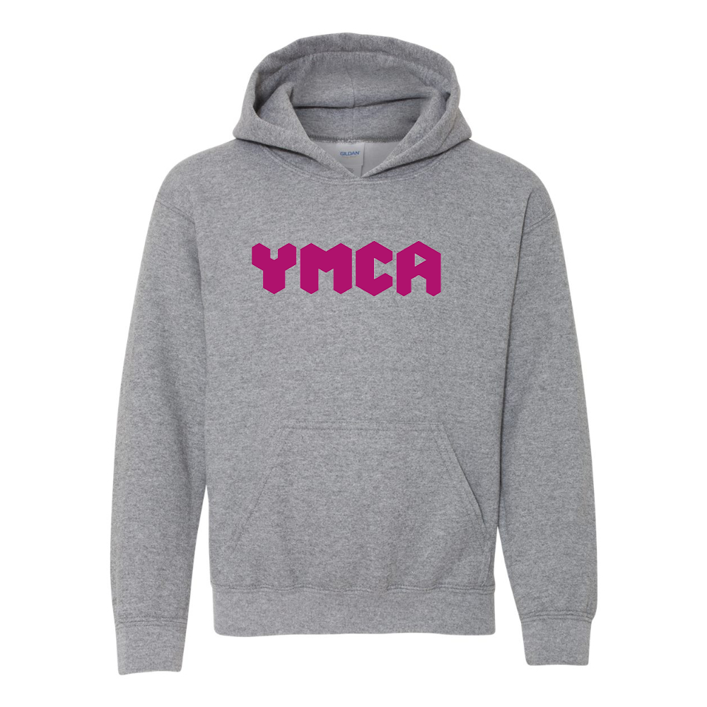 Youth  YMCA Mauve Gildan Heavy Blend  Hooded Sweatshirt