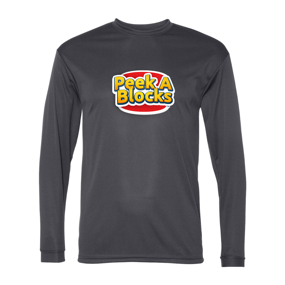 Men's Peek A Blocks  Performance Long Sleeve T-Shirt