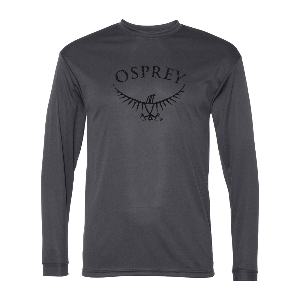 Men's Osprey Black  Performance Long Sleeve T-Shirt