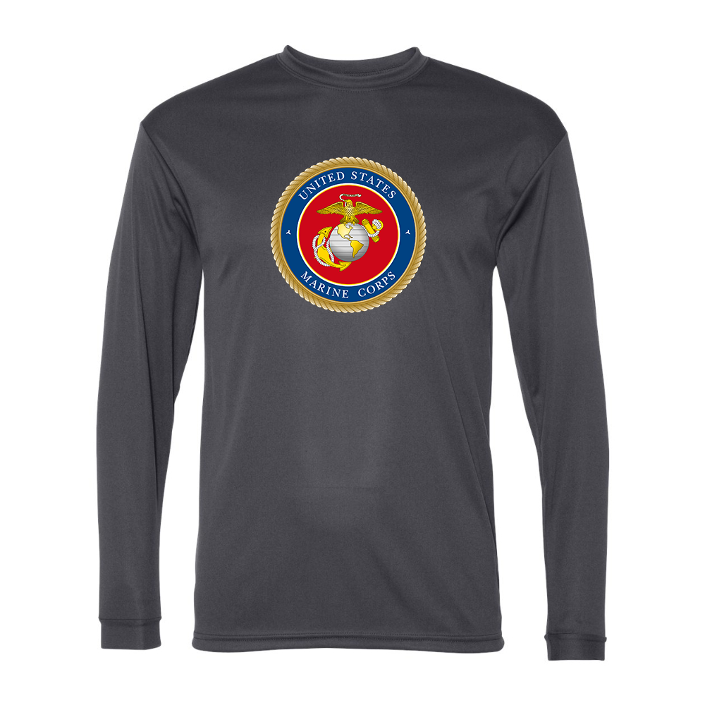 Men's  USMC Emblem Performance Long Sleeve T-Shirt