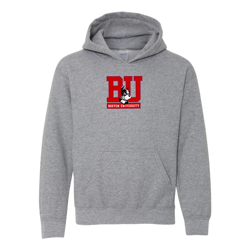 Youth Boston University Terriers Gildan Heavy Blend  Hooded Sweatshirt