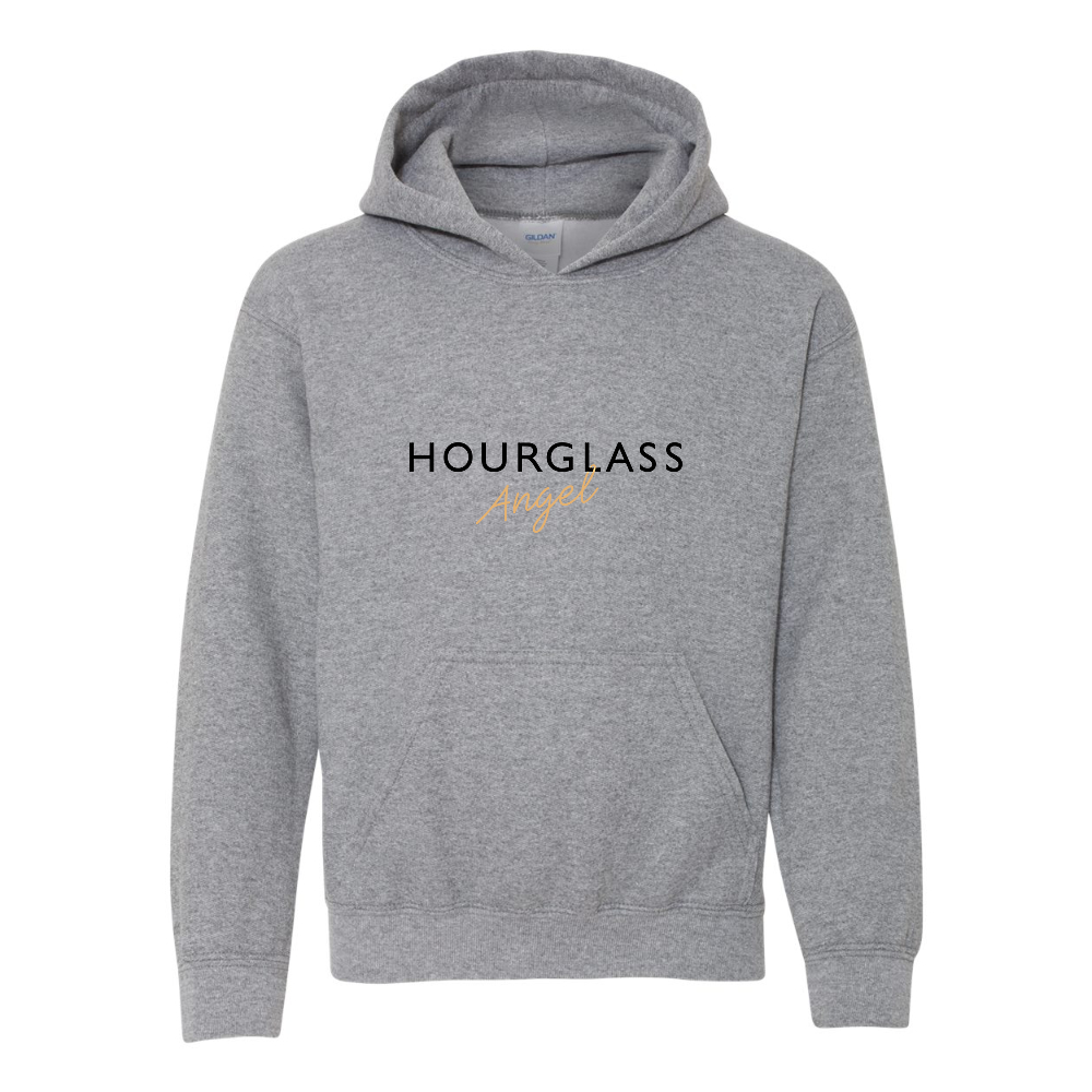 Youth Hourglass Angel Gildan Heavy Blend  Hooded Sweatshirt