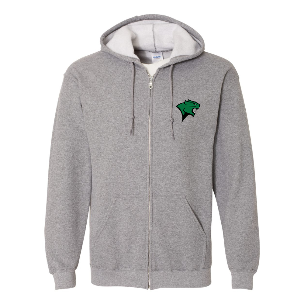 Men's Chicago State Cougars  Gildan  Heavy Blend Full Zip Hooded Sweatshirt