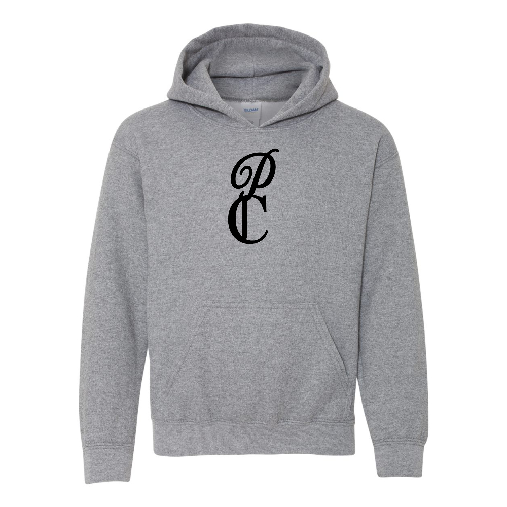 Youth P & C Black  Gildan Heavy Blend  Hooded Sweatshirt