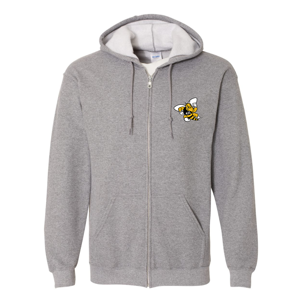 Men's AIC Yellow Jackets  Gildan  Heavy Blend Full Zip Hooded Sweatshirt