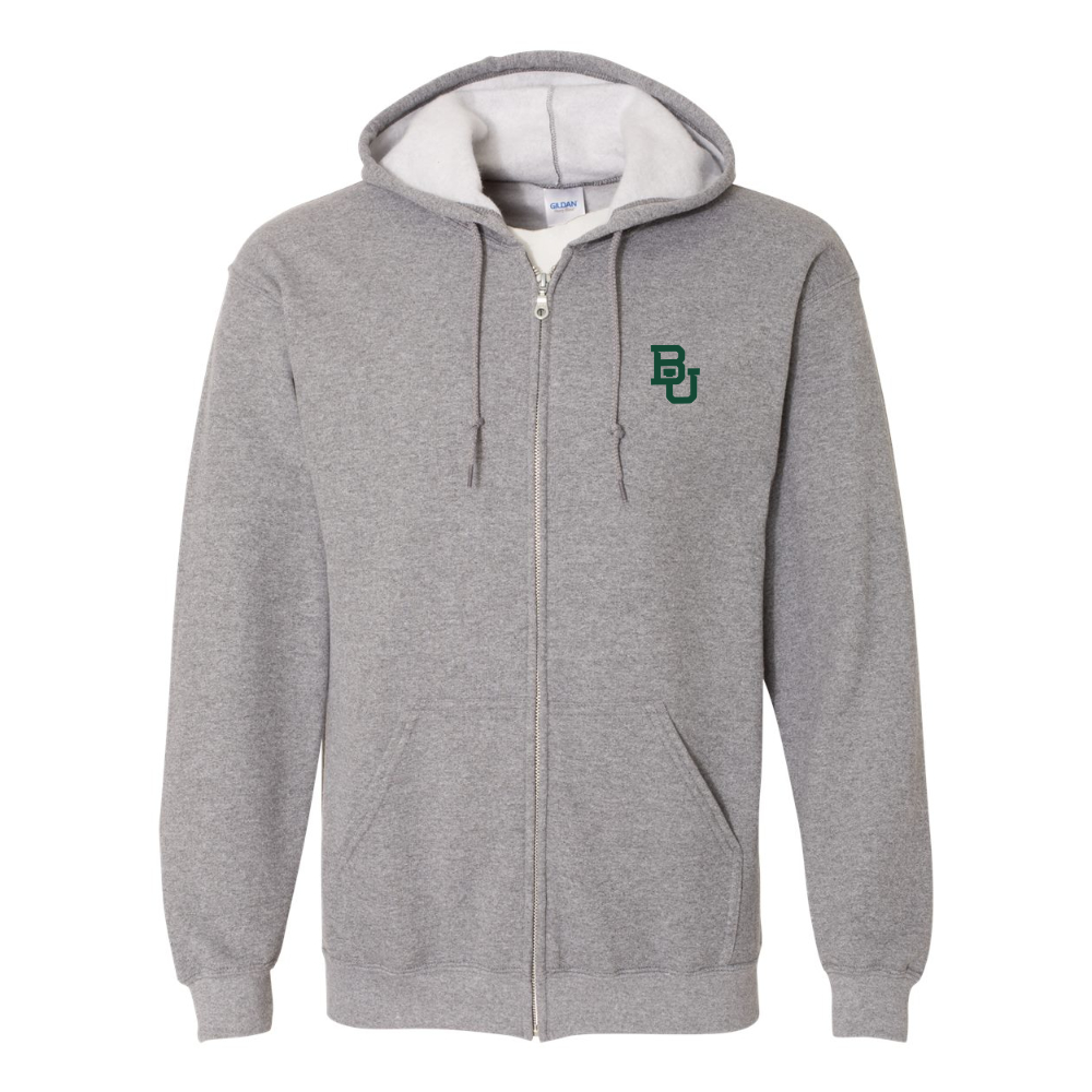 Men's Baylor Bears  Gildan  Heavy Blend Full Zip Hooded Sweatshirt