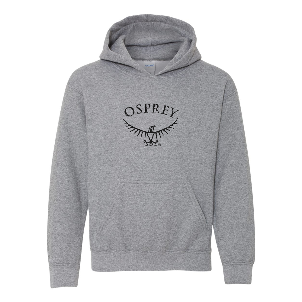Youth  Osprey Black  Gildan Heavy Blend  Hooded Sweatshirt