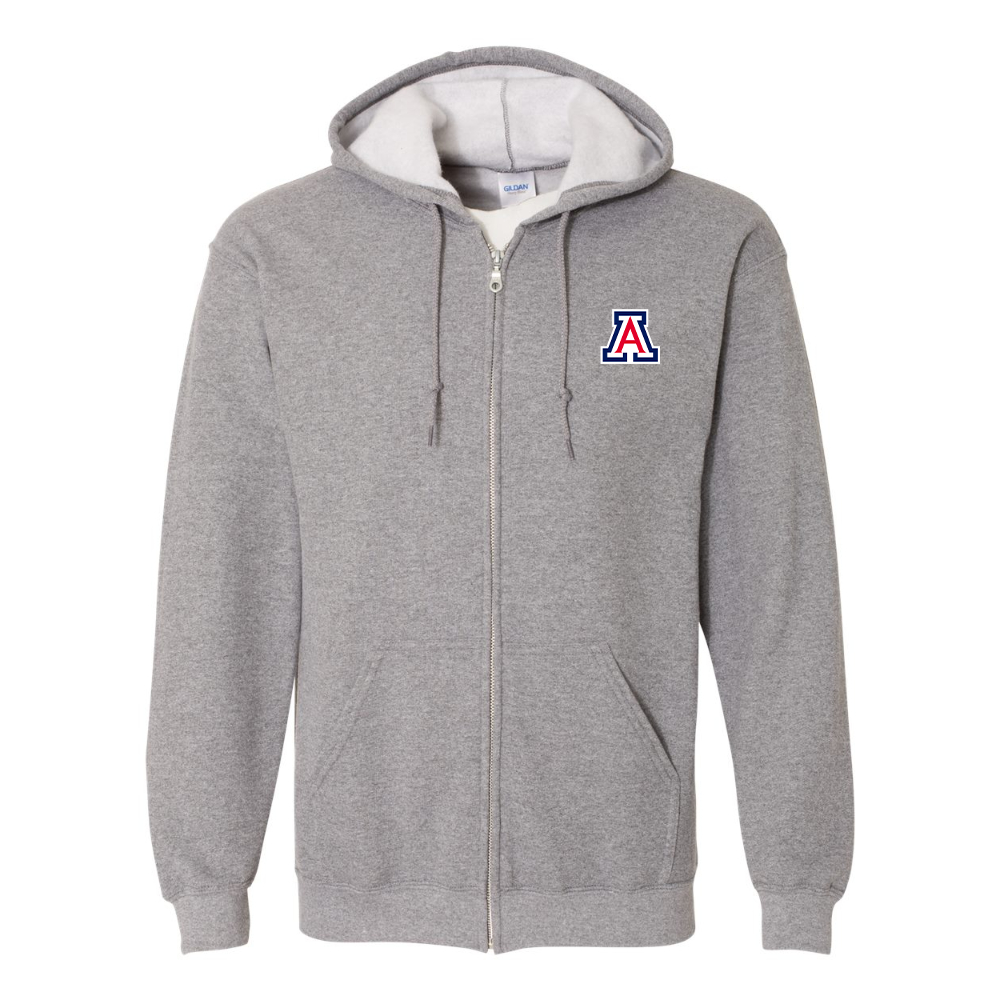Men's   Arizona Wildcats Gildan  Heavy Blend Full Zip Hooded Sweatshirt