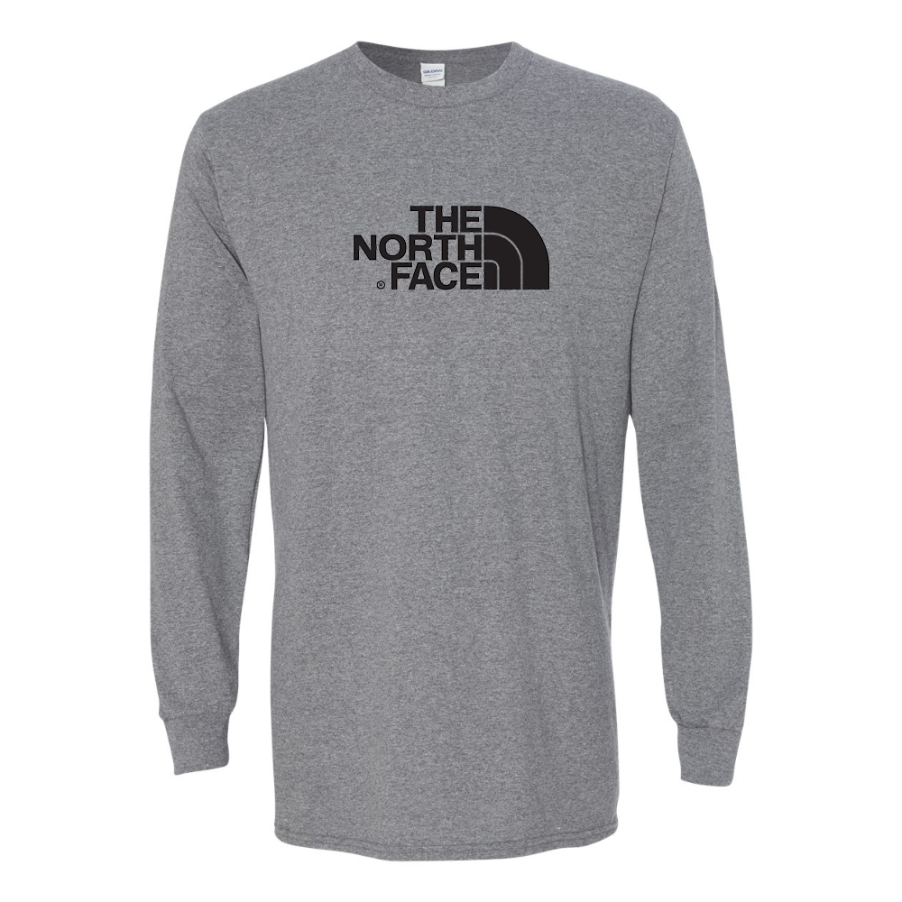Men's  The North Face Black Gildan Heavy Cotton Long Sleeve T-Shirt