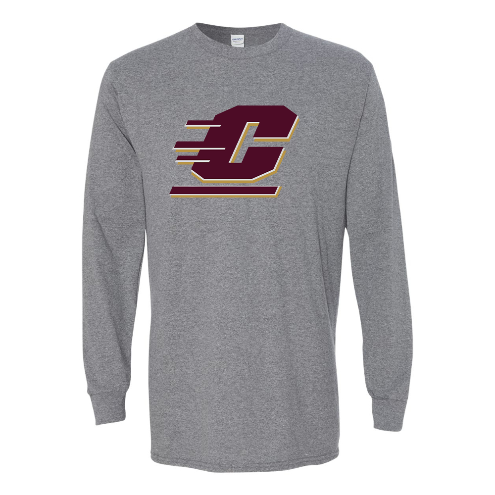 Men's Central Michigan Chippewas  Gildan Heavy Cotton Long Sleeve T-Shirt