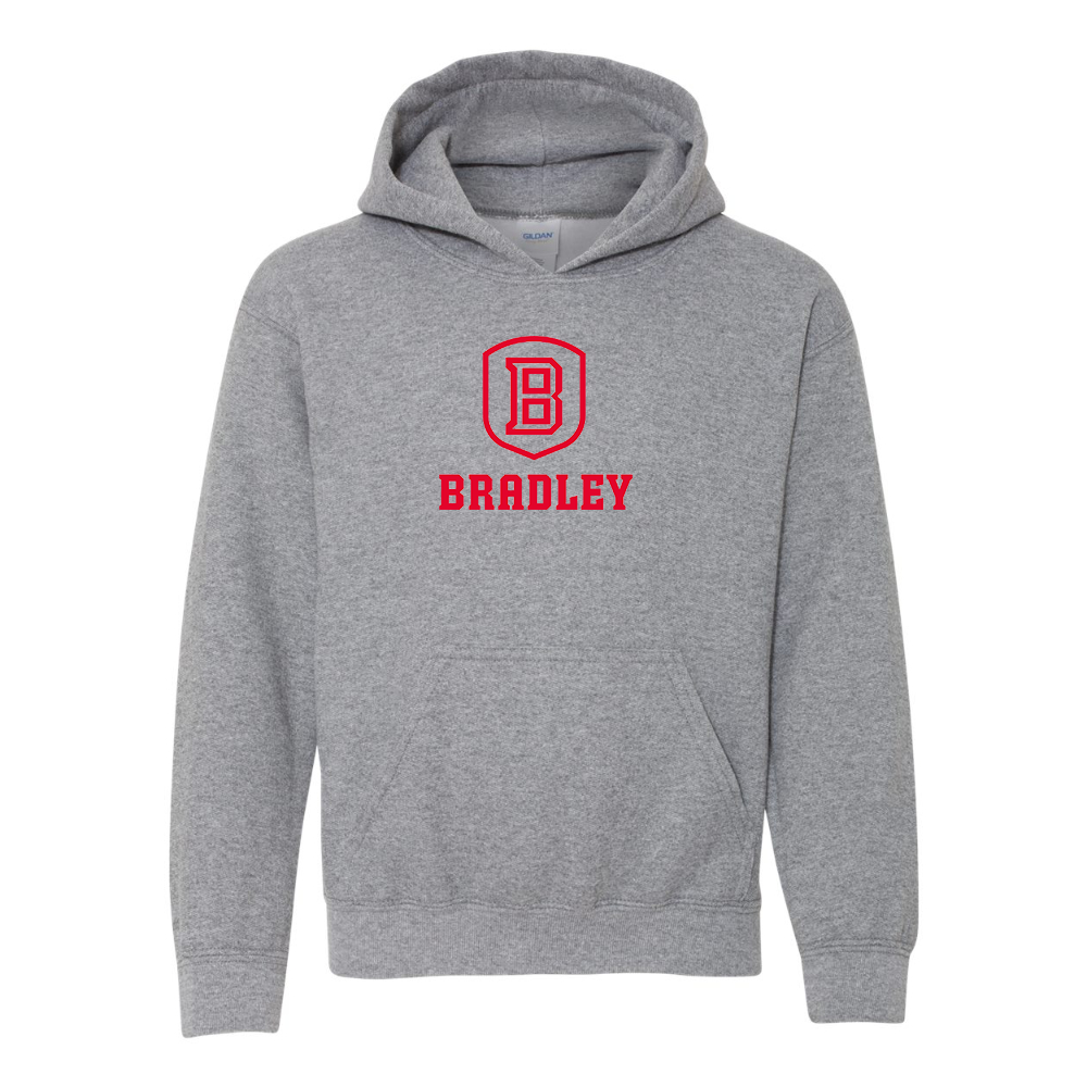 Youth Bradley Braves Gildan Heavy Blend  Hooded Sweatshirt