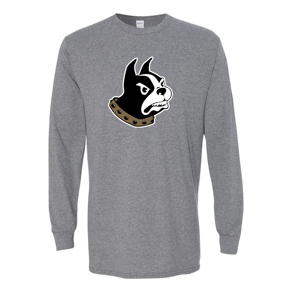 Men's Woffrd Terriers  Gildan Heavy Cotton Long Sleeve T-Shirt