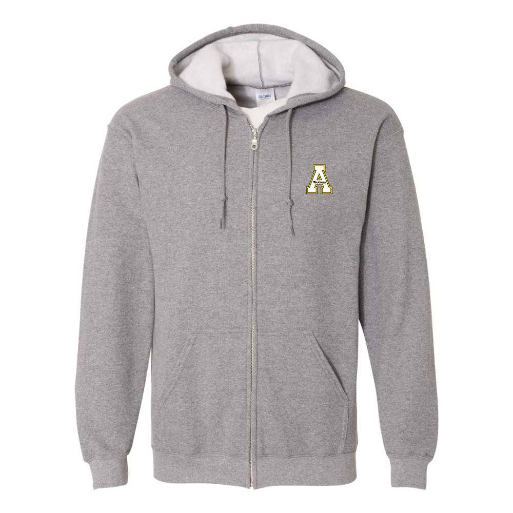 Men's Appalachian State Mountaineers Gildan  Heavy Blend Full Zip Hooded Sweatshirt
