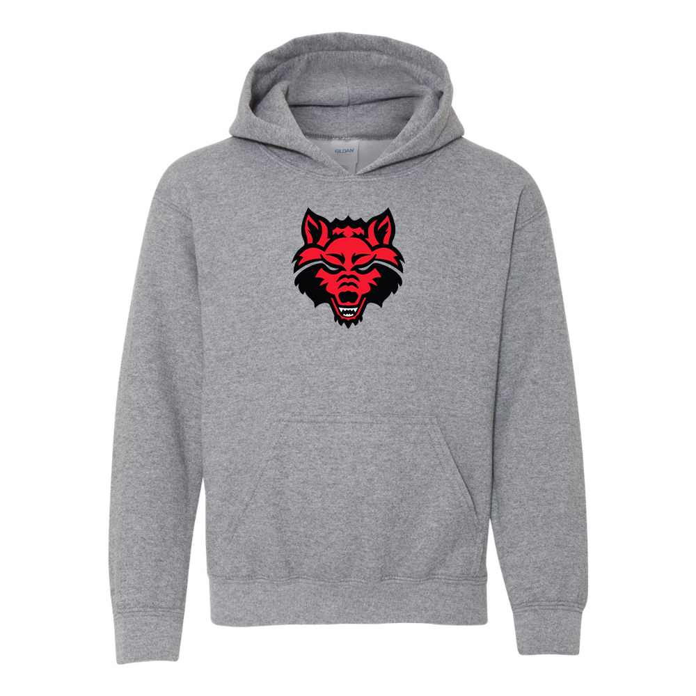 Youth Arkansas State Red Wolves Gildan Heavy Blend  Hooded Sweatshirt