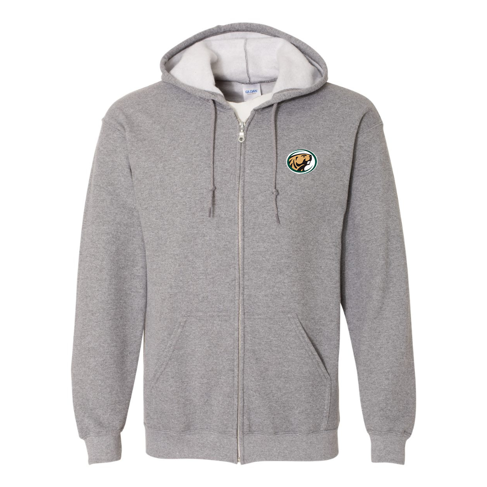 Men's  Bemidji State Beavers Gildan  Heavy Blend Full Zip Hooded Sweatshirt