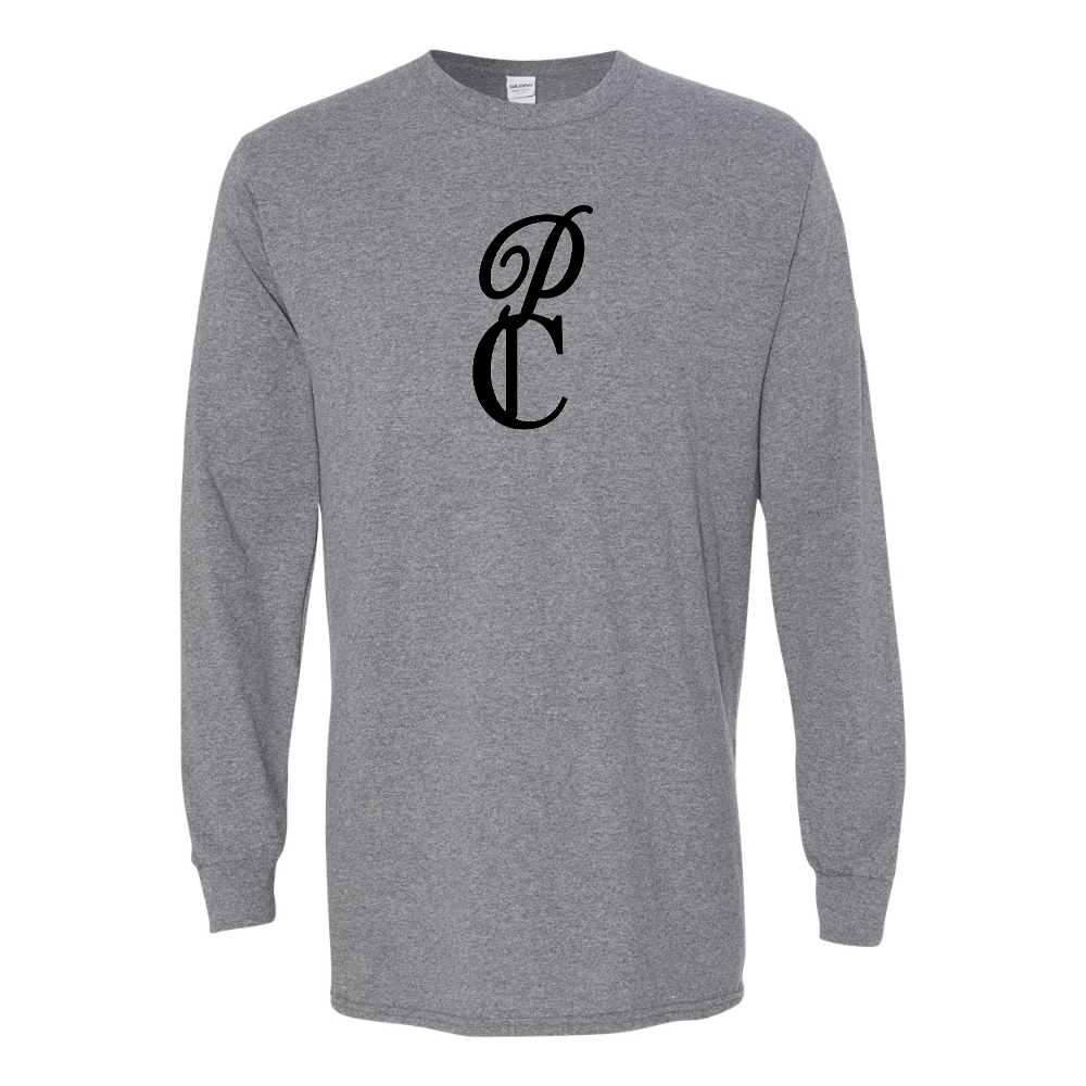 Men's P & C Black   Gildan Heavy Cotton Long Sleeve T-Shirt