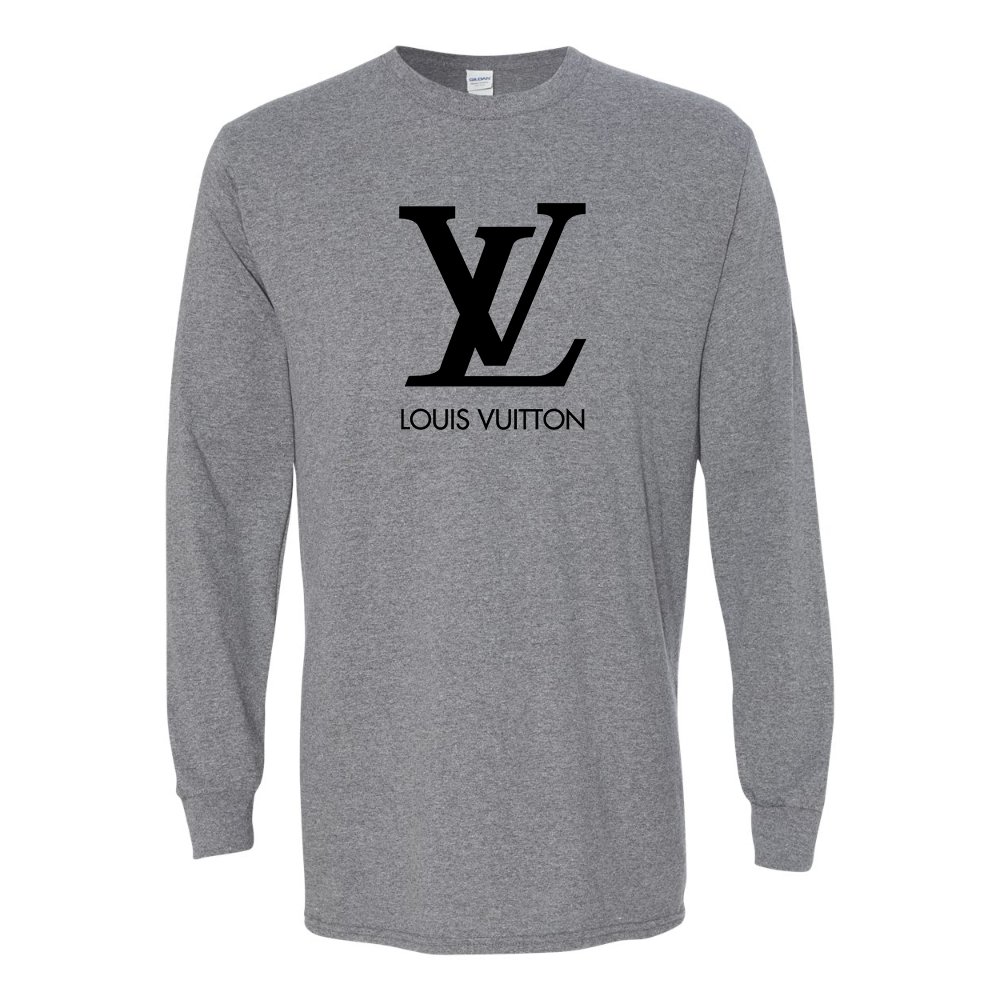 Men's  Louis Vuitton Gildan Heavy Cotton Long Sleeve T-Shirt