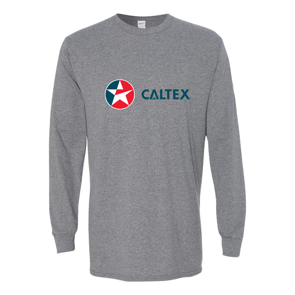 Men's  Caltex Gas Station  Gildan Heavy Cotton Long Sleeve T-Shirt