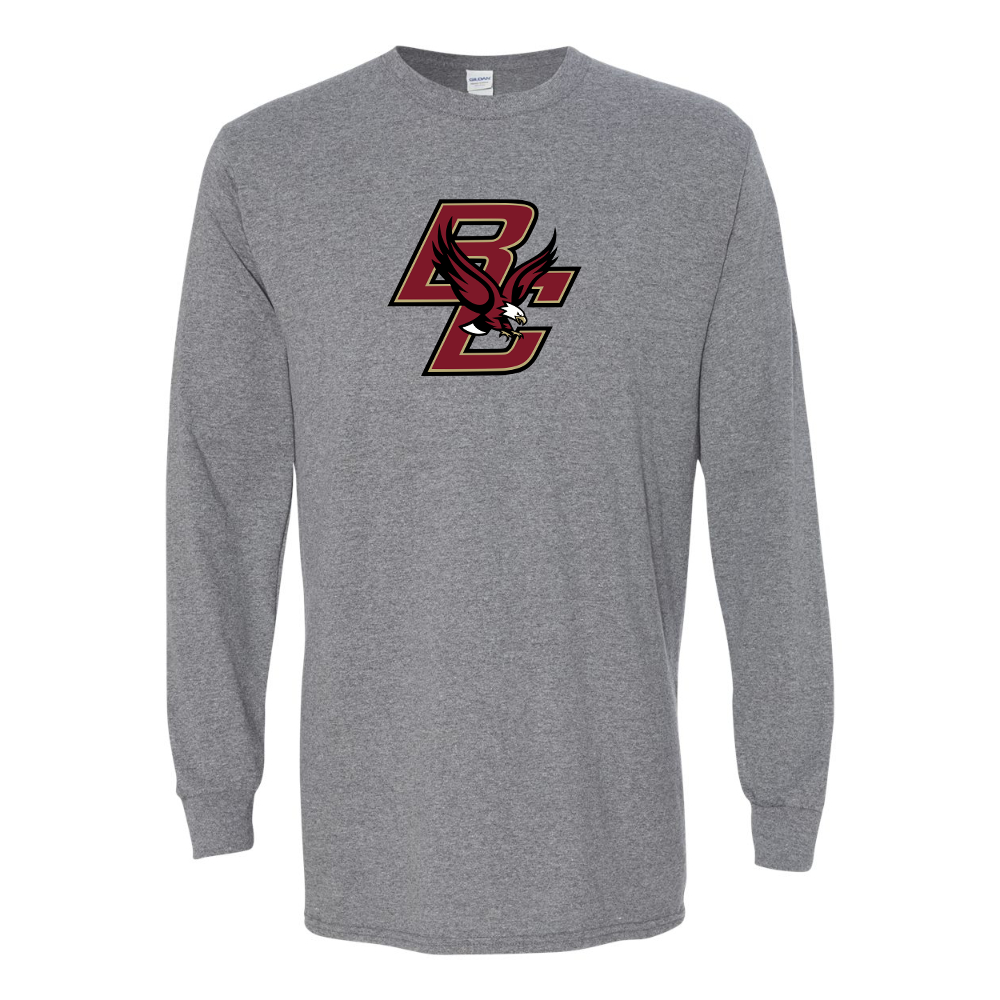 Men's Boston College Eagles Gildan Heavy Cotton Long Sleeve T-Shirt
