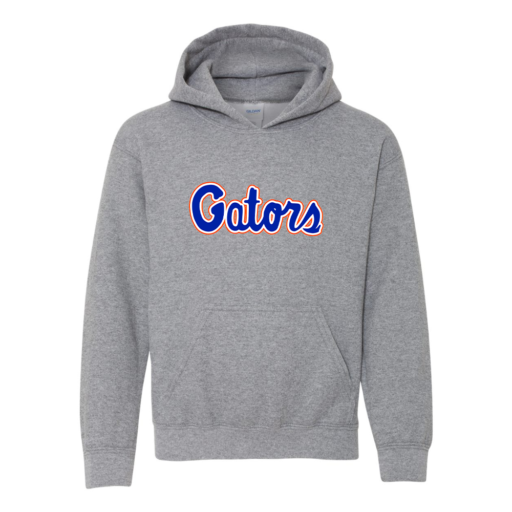Youth   Florida Gators Script  Gildan Heavy Blend  Hooded Sweatshirt