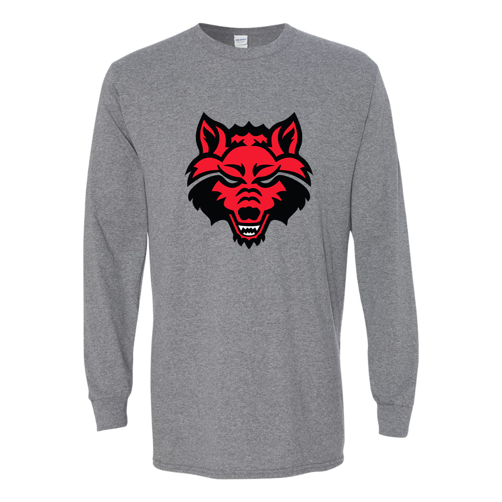 Men's  Arkansas State Red Wolves Gildan Heavy Cotton Long Sleeve T-Shirt