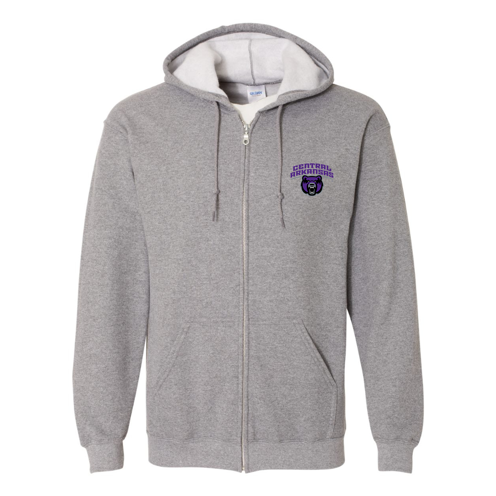 Men's Central Arkansas Bears  Gildan  Heavy Blend Full Zip Hooded Sweatshirt